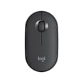 Miniatyrbillede 1 af 7: Logitech M350 Pebble trådløs mus med Bluetooth eller 2,4 GHz-modtager, lydløs, slank computermus med stille klik Black
