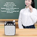 Miniatyrbillede 9 af 10: Bærbar genopladelig Bluetooth stemmeforstærker med kablet mikrofonheadset til lærerguide Black