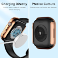 Miniatyrbillede 5 af 5: Til Apple Watch Series 7 41 mm, Luksuriøs Krystal Rhinestone Rigid PC Ramme Case Apple Watch Series 7 - All-Around Bumper Case (rosenguld)