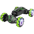 Miniatyrbilde 7 av 7: Oppgradert håndgestkontrollert RC Stuntbil med lys, musikk, spraytåke, gestkontrollert transformert bil, 360° spinn, terrengmonstertruck for gutter Green
