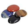 Miniatyrbillede 9 af 10: 4 stk. Tommelfinger bekymringsten til stressaflastning, meditation, lille bærbar oval cabochon sten til hjemmet, kontoret og udendørs
