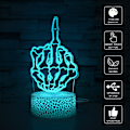 Miniatyrbilde 3 av 6: 3D Illusions nattlampe skrivebordslampe, 7 farger automatisk gradvis skiftende USB-drevet LED-lys med berøringsbryter for barnegavene hjemmedekorasjon (svart base
