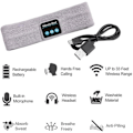 Pikkukuva 5 / 7: Langattomat unimakuulokkeet, Bluetooth-urheilupäännauha-kuulokkeet erittäin ohuilla HD-stereokaiuttimilla, täydelliset nukkumiseen, treenaamiseen, juoksuun, joogaan, unettomuuteen White