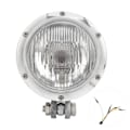 Miniatyrbillede 1 af 11: 12V Retro Motorcykel Forlygte Rund Frontlampe Høj Lav Stråle Lys Gul Lys Universal