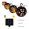 Miniatyrbillede 3 af 6: LED-simuleret solflammelys Have Lys Solstrenglys Vandtætte dekorative lys til havebryllup Juleindretning