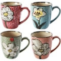 Miniatyrbilde 7 av 7: Keramisk 35 cl Cappuccino-krus, Kaffekrus, Tekrus, Ovn Glasering Prosess, Mikrobølgeovn- og Oppvaskmaskinsikker, Perfekt For Te, Espresso, Latte red