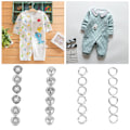Miniatyrbilde 5 av 9: 200 stk 9,5 mm hule pigg trykknapp feste for baby heldress