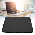 Miniatyrbillede 7 af 9: Solid Farve Laptop Sleeve Notebook Håndtaske Bære Etui Lynlås Strømforsyning TaskeSort 14 Tommer