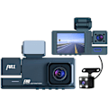 Miniatyrbild 1 av 9: Dashcam fram, inuti, bak 1080P FHD för bilar, tre linser 2 tums display bilskrivare med 170 ° ultra vidvinkel, stödjer 128G, infraröd nattvisio