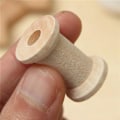 Pikkukuva 5 / 7: 10 kpl puinen tyhjä lankakela luonnollinen puun väri 14mm x 12mm DIY
