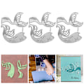 Miniatyrbillede 9 af 10: 3 stk. kunstig havfruehale ramme metal skæredør til DIY scrapbooking håndværk