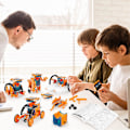 Miniatyrbillede 6 af 6: 13-i-1 solcelledrevne robotlegetøj, gør-det-selv-legetøjssæt til børn, byggeeksperiment-robotudstyr, fødselsdagsgaver til drenge og piger Orange