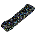Miniatyrbilde 8 av 10: Diamant Mesh Wrap Rull Sparkle Krystall Rhinestone Bånd Bryllupsdekorasjon (Blå & Svart)