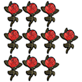 Miniatyrbillede 8 af 10: Broderi Klud Mærkat DIY Klæbende Dekorative Tøj Patches til Taske Tørklæde Tøj Reparation DekorationRose