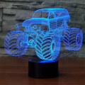 Miniatyrbild 7 av 8: 3D optisk illusion monstertruck färgglad ljuseffekt T