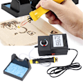 Pikkukuva 9 / 10: Säädettävä lämpötila puupolttokone Ammattimainen poltto Pyrografiasetti Taidetarvikkeet EU-pistoke 220V