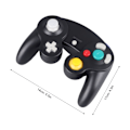 Miniatyrbild 5 av 5: Trådbunden spelkontroll Plug and Play Single Point Vibration Gamepad Joystick för GC för Wii Svart