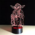 Miniatyrbild 3 av 8: 3D LED nattlampa, 3D illusionslampa 7 färger skiftande