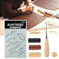 Pikkukuva 6 / 10: DIY-käsityönahkatyökalut käsinompeluneulat, lanka, sormustin, ompeluneulasetti