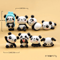 Miniatyrbild 5 av 5: 8 st söta panda leksak docka leksak set, tårtdekoration
