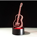 Miniatyrbild 6 av 7: Gitarr 3D Visuell Modell Illusion Lampa LED 7 Färgväxlande Nyhet Sovrum Nattlampa Musik Heminredning