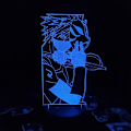 Miniatyrbild 1 av 7: Naruto Kakashi Uchiha Sasuke 3D Illusionslampa Nattlampa Smart Touch, RGB-effekt USB-kabeldriven Kreativ 3D Japansk Animelampa