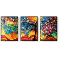 Miniatyrbillede 5 af 5: Fortune Tree Wall Art Canvas Print Poster, Simple Abstract Watercolor Art Drawin