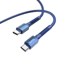 Miniatyrbild 2 av 4: hoco. X71 Type-C till Type-C laddningskabel 60W datakabel Android p