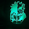 Miniatyrbild 3 av 7: Naruto Kakashi Uchiha Sasuke 3D Illusion Nattlampa Liten