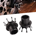 Miniatyrbild 10 av 11: Framgaxeldäcklock Distinkt Krona Styling CNC Aluminiumlegering för Motorcykelmodifiering Svart Krom