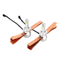 Miniatyrbilde 2 av 11: 2 stk. Mini LED-frontlykter for bil i ren aluminiumslegering med dobbel varmespredning, høy lysstyrke, H7