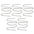 Miniatyrbild 7 av 10: 5 st metall trottoarkantkedjor 39,4 tum längd utsökt robust multifunktionell metallhantverkskedja för halsband fotlänk DIY silver
