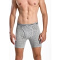 Miniatyrbild 4 av 7: Mjukt andningsbart underkläder för män, 6-pack boxershorts, S-XXL, öppen gylf Black Grey XXL
