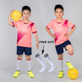 Miniatyrbild 1 av 7: Pojkar Fotbollströja träningsdräkt Barn Fotboll Sportkläder Barn Lek Boll Sportkläder Kits väst barn fotbollsdräkt Strumpor Pink Not Custom 3XS Height 120-130CM