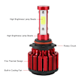 Miniatyrbillede 10 af 10: 1 Par X6-COB Bil LED Forlygte H4 H7 H11 H13 5202 9004 9005 9006 9007 9012 Hovedlampe (9012)