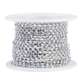 Miniatyrbild 1 av 10: 1 rulle kristallkedja för gör-det-själv-halsband, bröllopsdekoration, accessoarer (ss6 silver)