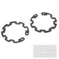 Miniatyrbillede 9 af 11: 50 stk. 1,3 mm AC-kompressor koblings snap ring sort jern præcis pasform til 10S AC-kompressor koblingsaksel