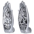 Miniatyrbild 2 av 10: Resin Retro Art Vardagsrum Buddha Statyer Buddhistisk Figur Heminredning PrydnadSilver