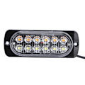 Miniatyrbilde 6 av 11: 12-24V Lastebil Bil 12 LED Blinkende Strobe Nødlys Blinkende Lys Hvit/Gul