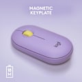 Pikkukuva 7 / 8: Logitech M350 Pebble langaton hiiri Bluetooth- tai 2,4 GHz -vastaanottimella, hiljainen, ohut tietokonehiiri hiljaisilla napsautuksilla Purple