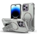 Miniatyrbild 1 av 7: Magnetiskt iPhone-fodral med stativ, kompatibelt med MagSafe, robust inbyggt stativ, militärklassat fallskydd stötsäkert för iPhone Grey iPhone 13 Pro