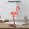 Miniatyrbillede 3 af 5: Flamingo Statue Resin Materialer Levende Ægte Pink Flamingo Ornament til Hylde Skrivebordsdekoration