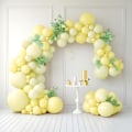 Miniatyrbillede 5 af 8: 130 stk. Pastelgule balloner i forskellige størrelser 18\" 12\" 10\" 5\" Ballonbue guirlande sæt perfekt til fødselsdagsfest, dimission, babyshower, bryllup,De Pastel Yellow