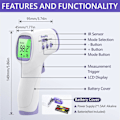 Miniatyrbillede 7 af 7: Berøringsfrit pandetermometer til voksne og børn, basaltermometer, digitalt termometer med feberalarm, let for alle aldre, 3 Ba