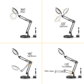 Miniatyrbillede 2 af 5: 5x forstørrelsesglas med lampe og beslag, to i én Lumino