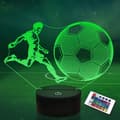 Fodboldgaver til børn, Fodbold 3D Illusion Lampe Fodbold Natlampe