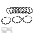 Miniatyrbillede 5 af 11: 50 stk. 1,3 mm AC-kompressor koblings snap ring sort jern præcis pasform til 10S AC-kompressor koblingsaksel