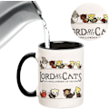 Miniatyrbild 3 av 4: Lord Of The Cats Mug, The Furrllowship Of The Ring, Kattälskares Kaffekopp 11oz, Roliga Katt-Nyhetsgåvor för Kvinnor Män, Keramisk Tekopp för Kaffe, Te Style 1