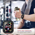 Pikkukuva 6 / 6: Alumiininen puskuri Metallikotelo suunniteltu Apple Watch Series 7 /8 45mm, Kestävä suojakotelo iskunkestävä TPU