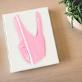 Miniatyrbillede 6 af 9: ABS Hæfteklammefri Hæftemaskine Bogpapir Hæfteklammefri Hæftemaskine Bindende Håndværktøj (Pink)